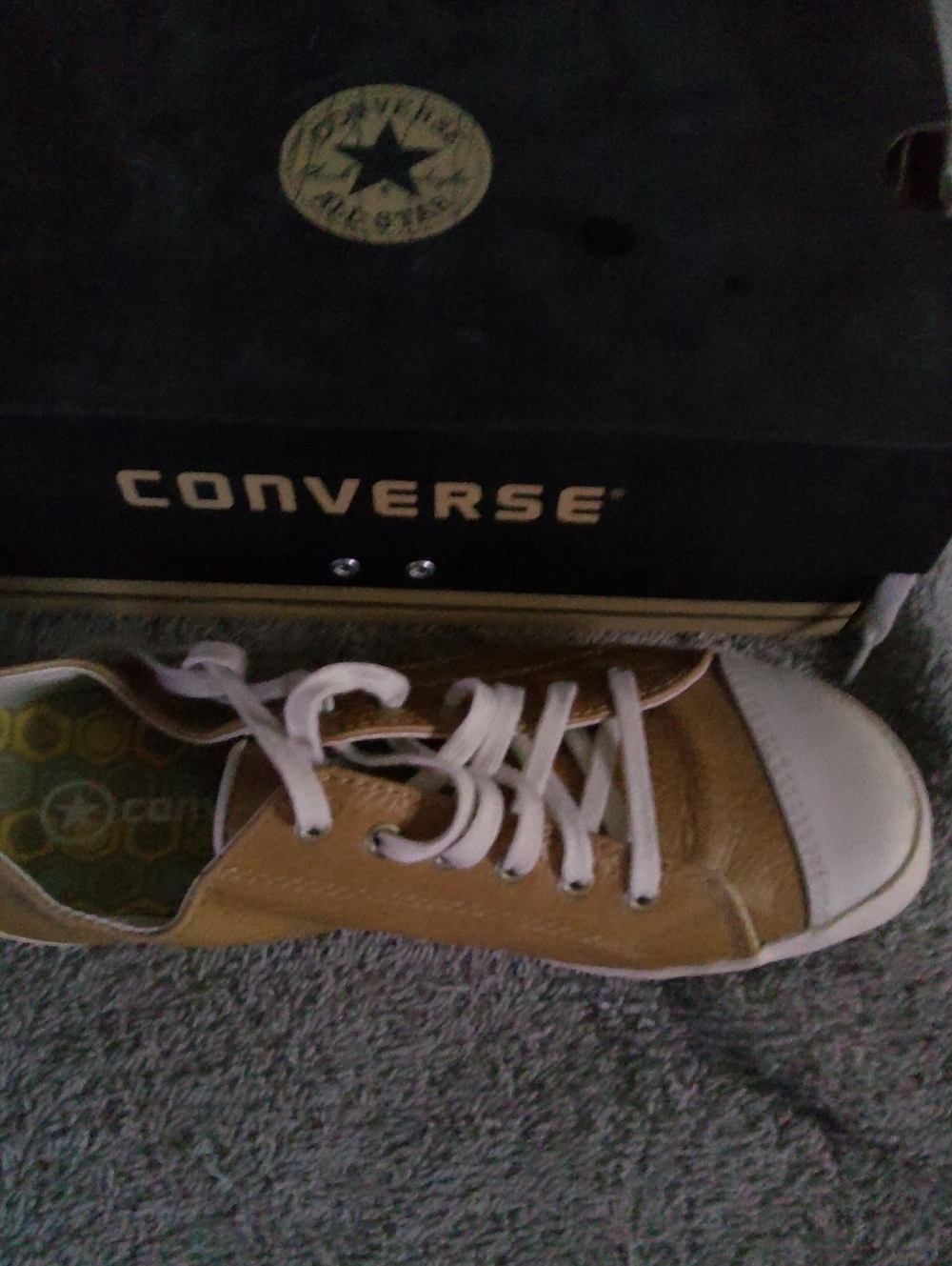 Converse Men’s Low-Top Sneakers in Brown and White